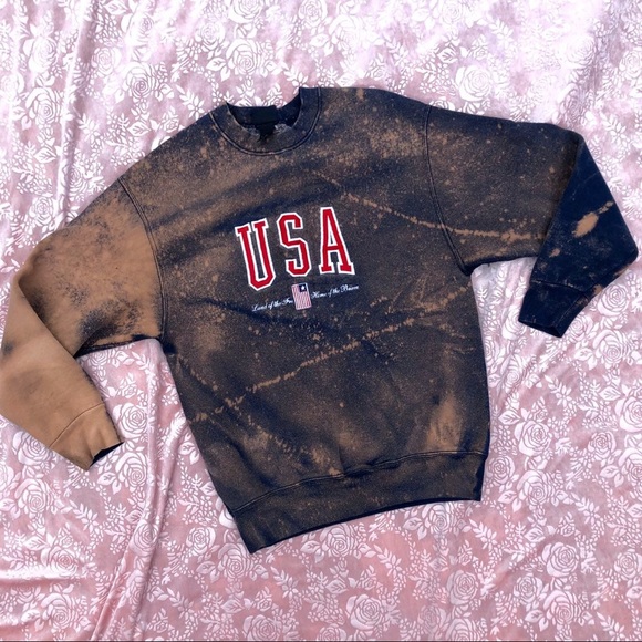 Vintage Other - Vintage Custom Bleached USA Sweatshirt Patches